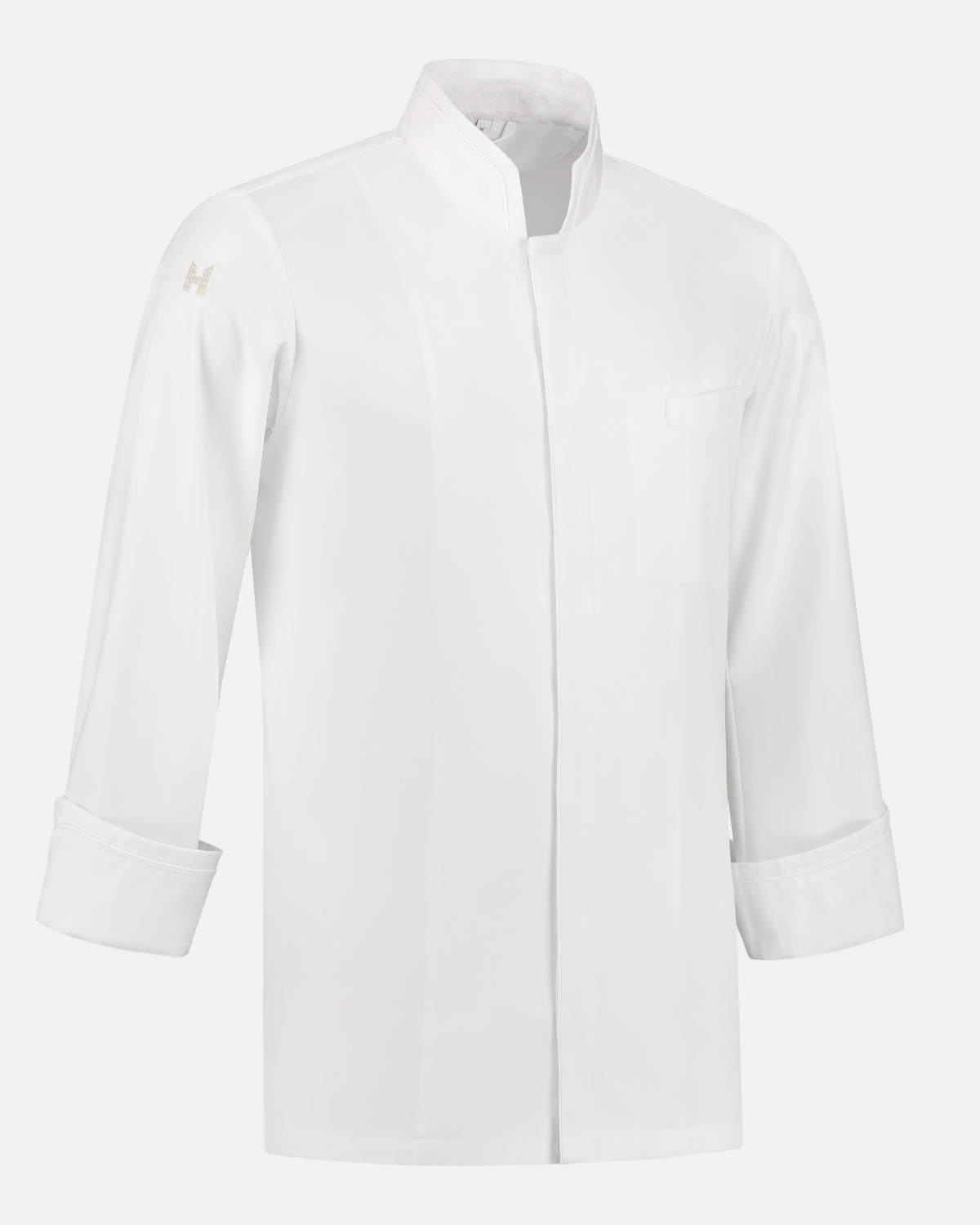 mannequin foto van witte koksbuis van Le nouveau chef